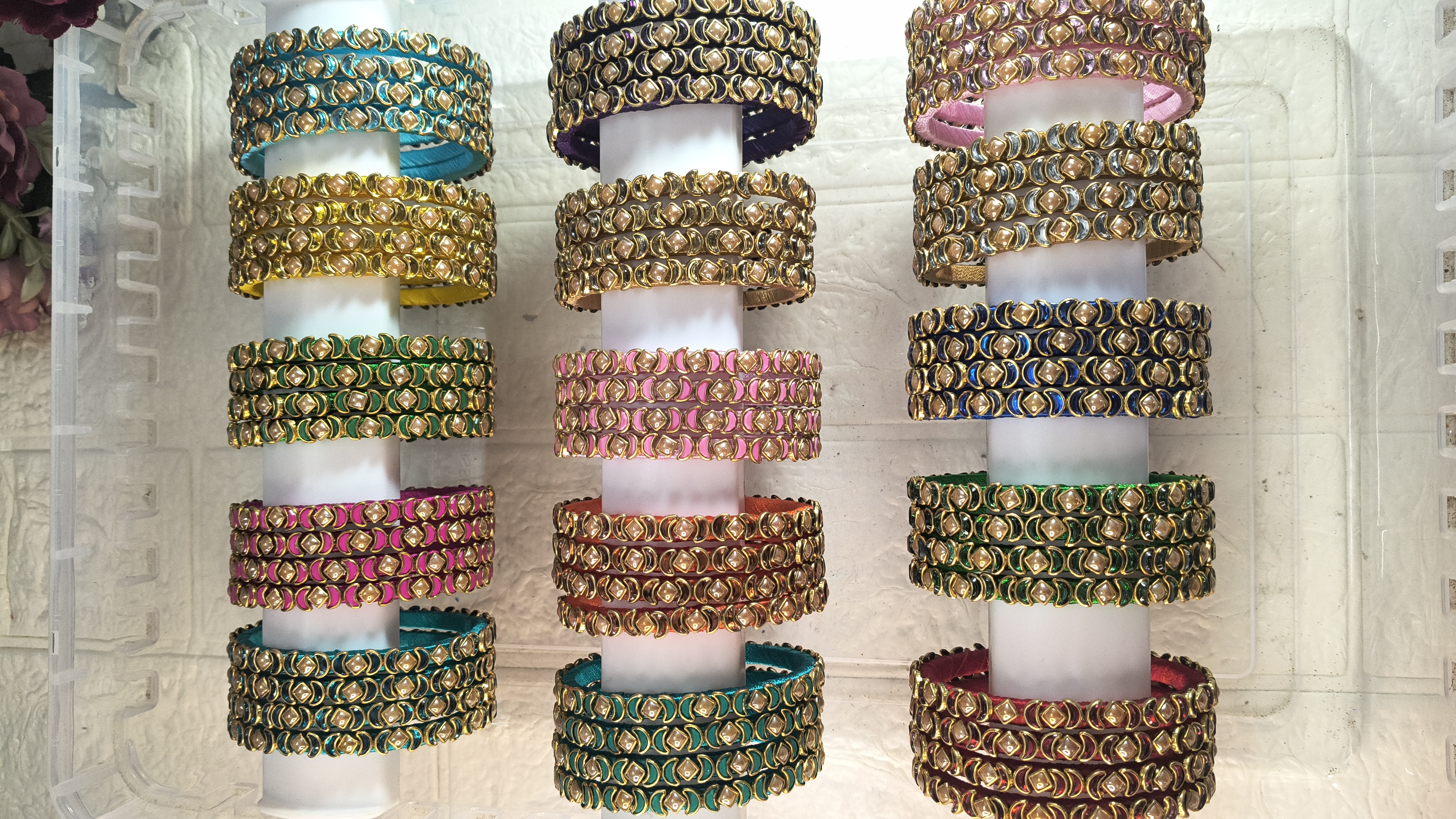 Silkthread Kundan Bangles