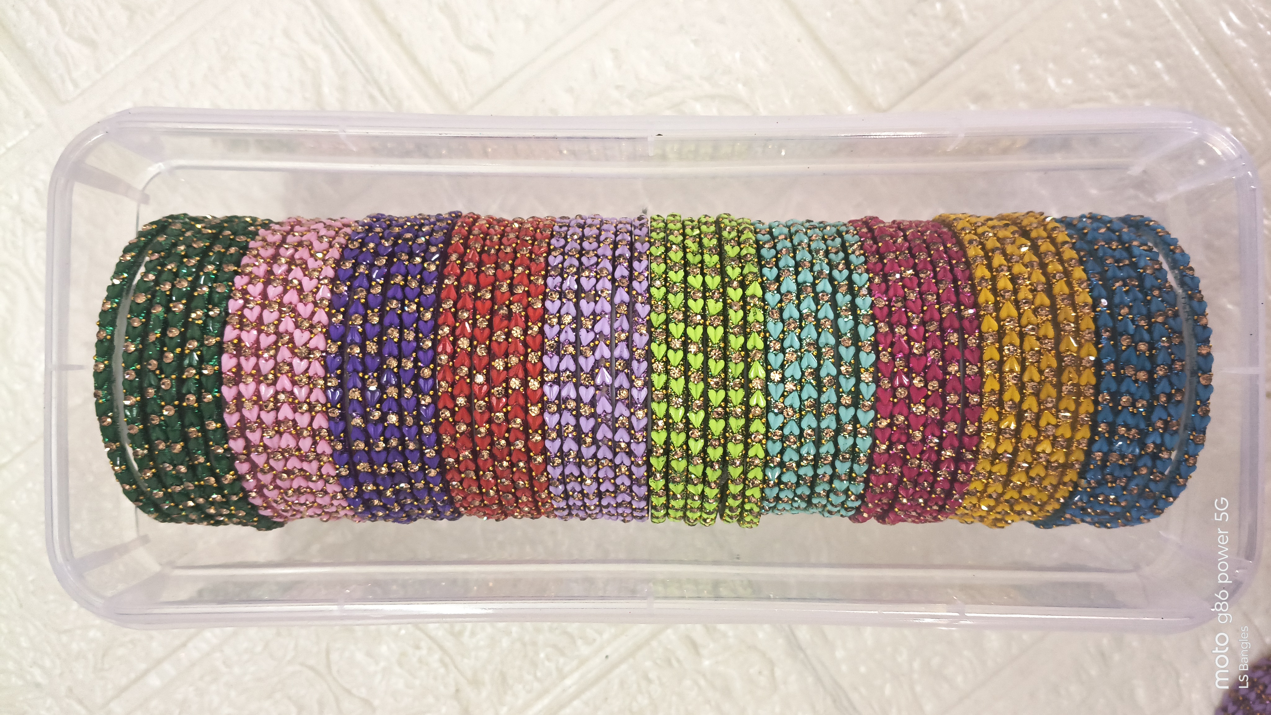 Heart Glass Bangles